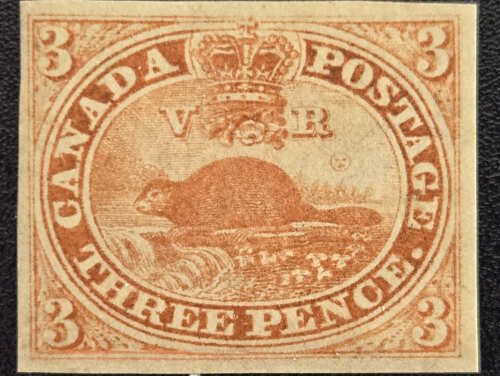 Canada #4a VF Mint 1853 3d Red Beaver