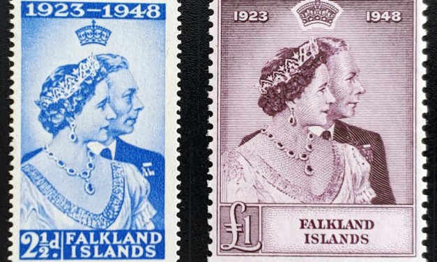 Falkland Islands #99-100 F/VF Never Hinged Silver Wedding
