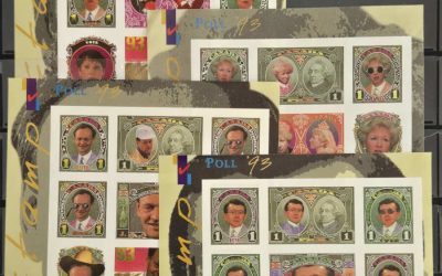 Stamp Poll ’93 VFNH Imperf S/S Set, Campbell diff paper, wr (36)