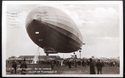 Germany #370 27 May 1930 8pf Zeppelin Real Photo Postcard