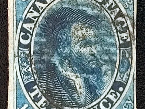 Canada #7 Fine= Used 1855 10d Cartier