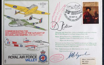 G.B. 20 Sep 1973 pilot-signed 3d RAF Anniversary Flight Cover