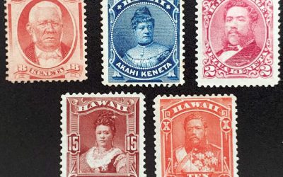Hawaii #34/45 Fine Mint & Unu 1871/76 quintet