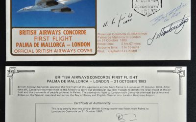 Spain #2328 21 Oct 1983 Signed Concorde Flight Cover #22/100