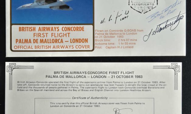Spain #2328 21 Oct 1983 Signed Concorde Flight Cover #22/100