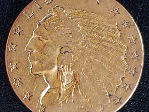 U.S.A. VF+ 1911 $2.50 Indian Head Gold Quarter Eagle .12094oz AGW
