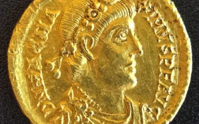 Magnus Maximus AD 383-388 AU 4.45gm Gold Solidus, ex Morris
