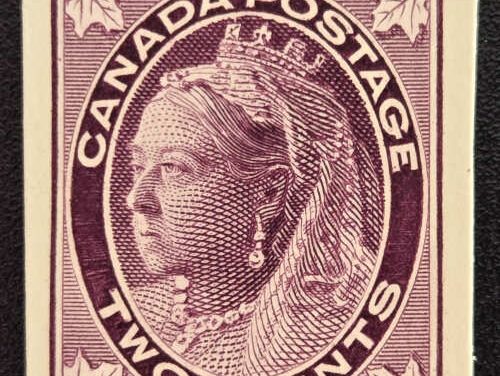 Canada #68P VF 1897 2c QV Leaf Plate Proof