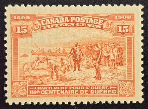 Canada #102 Fine Never Hinged 1908 15c Quebec