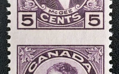 Canada #146c VF 1 NH 1927 4c Perf by Imperf Pair, 250 made