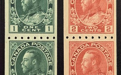 Canada #123-4 Fine+ Never Hinged 1913 Admiral Coil Pair duo