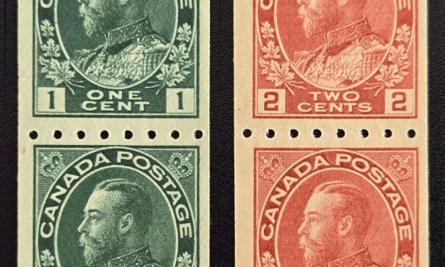 Canada #123-4 Fine+ Never Hinged 1913 Admiral Coil Pair duo