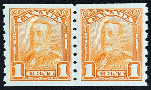 Canada #160 VFNH 1929 1c George V Coil Pair