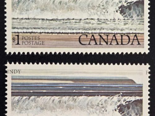 Canada #726 VFNH 1979 $1 Fundy Shifted Inscription w/ normal