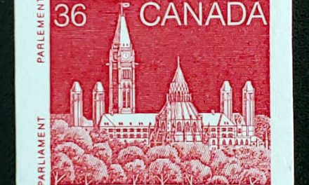 Canada #953a VFNH 1987 36c Parliament Imperf end strip (3)