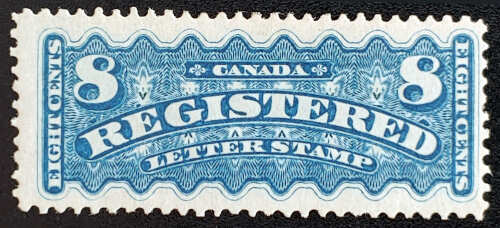 Canada #F3a Fine Mint 1876 8c R.L.S. shade #350+