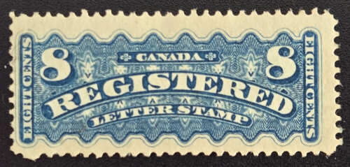 Canada #F3 Fine Unused 1876 8c Registration shade