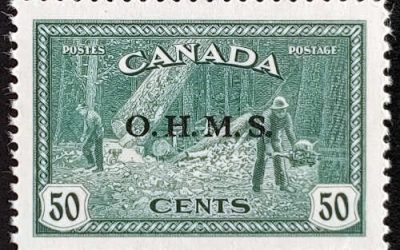Canada #O9 VF Mint 1949/50 50c Lumbering Official