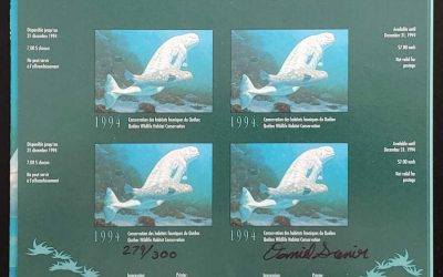 Quebec #QW7b VFNH 1994 Artist-Signed Imperf Booklet #279/300