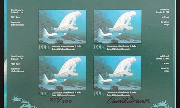 Quebec #QW7b VFNH 1994 Artist-Signed Imperf Booklet #279/300