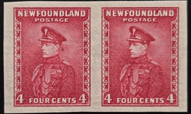 Newfoundland #189a C\VFNH 1932/37 4c Prince Imperf Pair