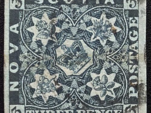 Nova Scotia #3 VF Used 1851 3d Dark Blue
