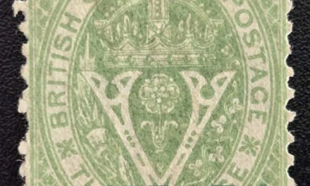 B.C. #18 VF Mint OG 1869 $1 on 3d, ex Lyman $4800