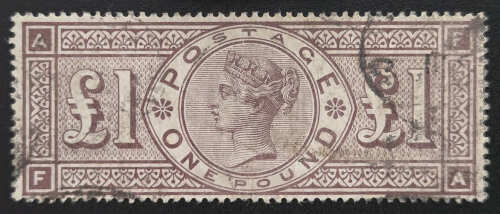 G.B. #123 F/VF Used 1888 Pound Victoria