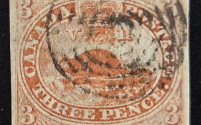Canada #1a VF Used 1851 3d Laid paper, 2019 Cert.