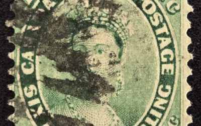 Canada #18 Fine Used 1859 12.5c Stitch Watermark, ex Lyman