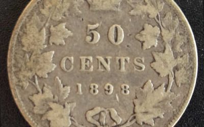 Canada VG10 1898 QV Silver 50 Cents