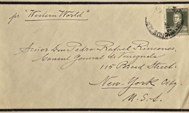 Argentina 27 Jul 1930 10c S.S. Western World Mourning Cover