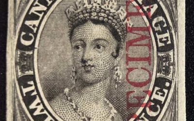 Canada #3Pi F/VF 1851 12d Black gummed Specimen $2500