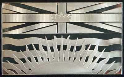 British Columbia Flag 2.077oz Sterling Silver ingot