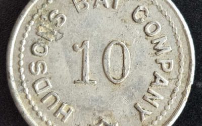 H.B.C. St. Lawrence and Labrador XF 1923 10MB Aluminum Token