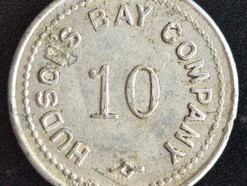 H.B.C. St. Lawrence and Labrador XF 1923 10MB Aluminum Token