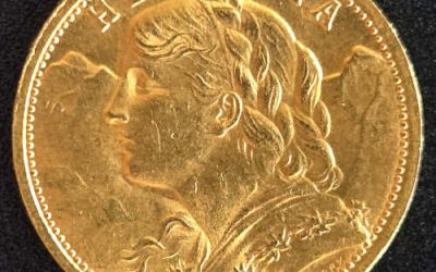 Switzerland BU 1908B Gold 20 Francs .1867oz AGW