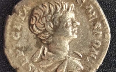 Geta AD 209-212 2.79gm Silver Denarius w/ Castor etc