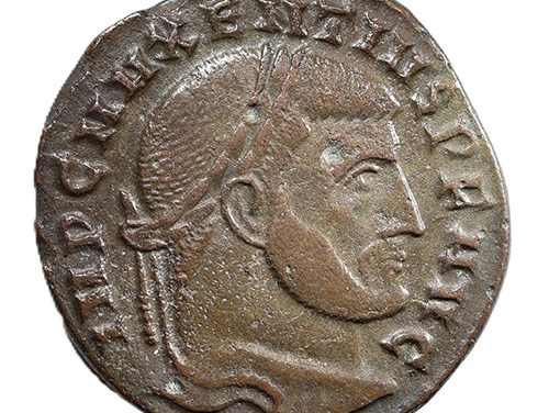 Maxentius AD 307-312 24mm 6.4gm AE Follis w/ Roma etc