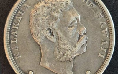 Hawaii VF 1883 single year type 26.6gm Silver Dollar
