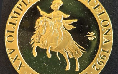 Spain Proof 1990 pure Gold Olympic 80,000 P #4386 .8672oz