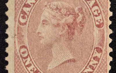Canada #11 VG/F Unused 1858 1/2d Rose