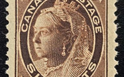 Canada #71 VF Mint HR 1897 6c QV Leaf