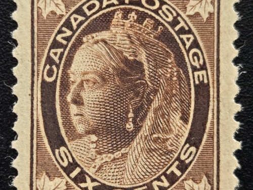 Canada #71 VF Mint HR 1897 6c QV Leaf