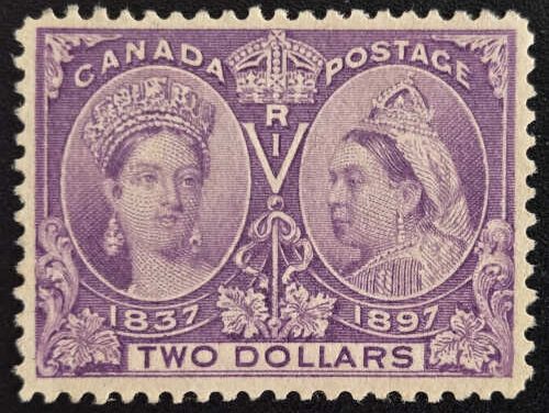 Canada #62 VF Unused 1897 $2 Jubilee