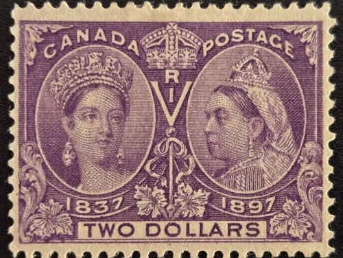 Canada #62 VF Mint HR 1897 $2 Wide and Narrow Jubilee