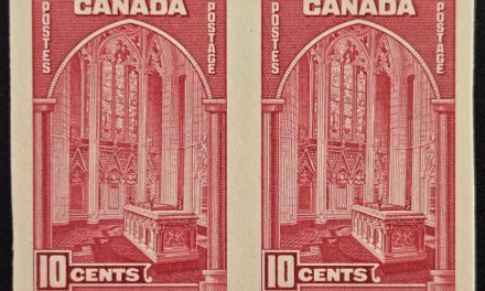 Canada #241P VF 1938 1c Plate Proof Pair