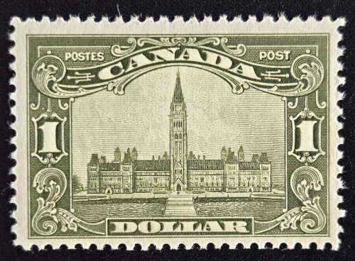 Canada #159 Fine Never Hinged 1929 $1 Parliament shade