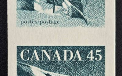 Canada #1396a VFNH 1995 45c Flag Imperforate Pair