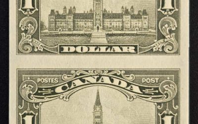 Canada #159 VFNH 1929 $1 Parliament Imperforate Pair